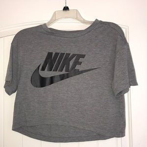 Nike Gray Cropped Tee